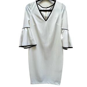 Calvin Klein‎ White Sheath Dress Size 6 NEW